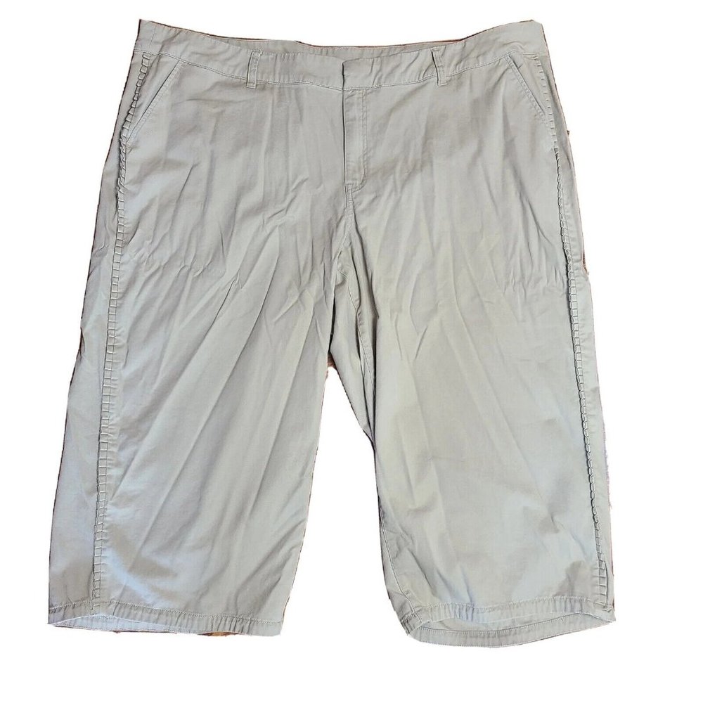LANE BRYANT‎ Solid All Tan Cropped Pants with Pockets  Womens Plus Size 28